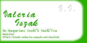 valeria iszak business card